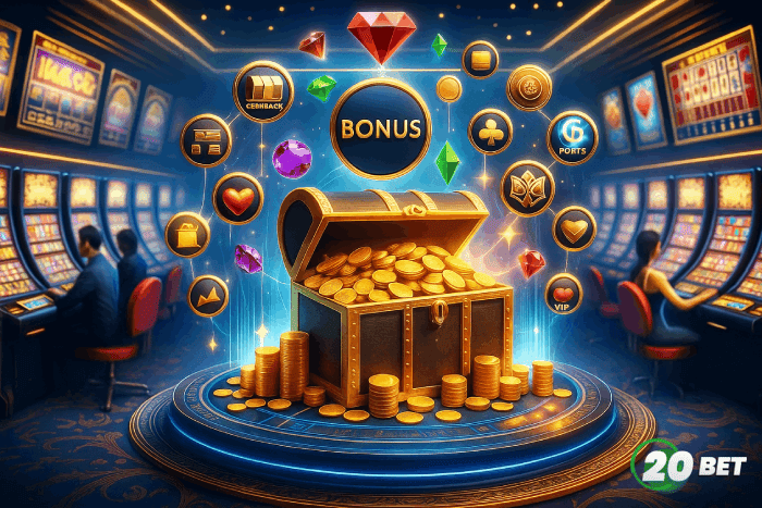 Baú de bônus Cassino 20BET prêmios e recompensas