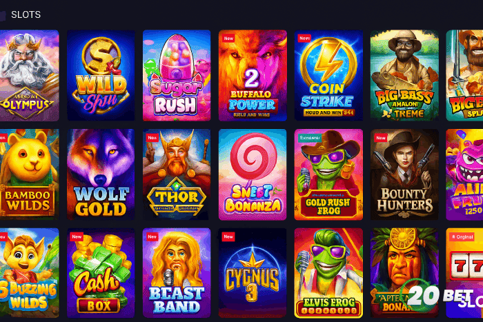 Slots populares Cassino 20BET bônus e diversão