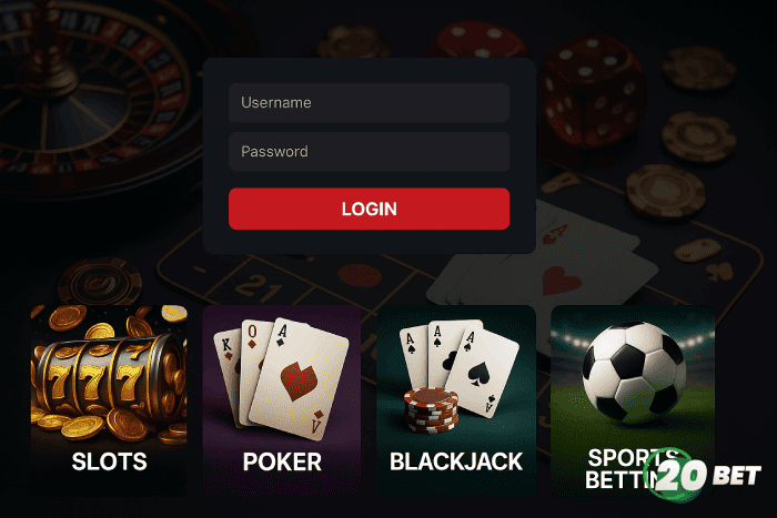 Entrar no Cassino 20BET e jogar online