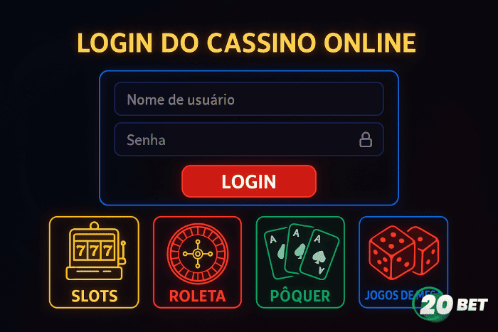 Acessar conta no Cassino 20BET Brasil